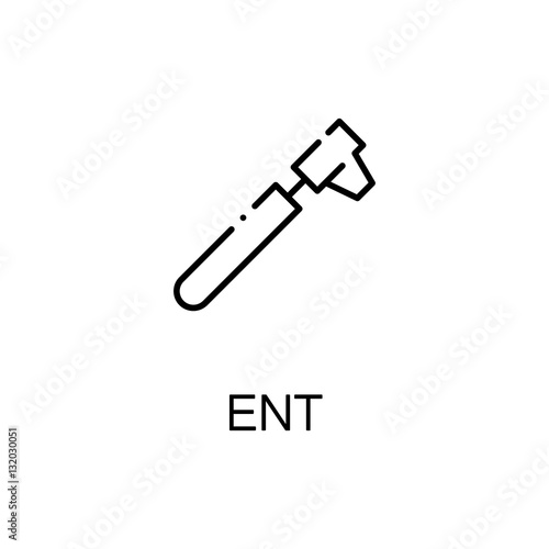 Ent flat icon or logo for web design