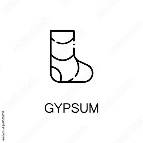 Gypsum flat icon or logo for web design