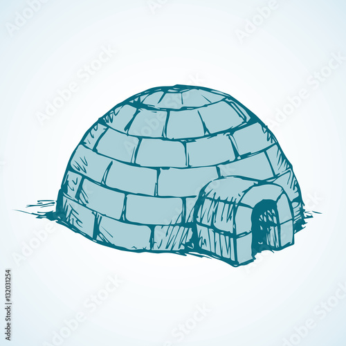 Igloo. Vector drawing