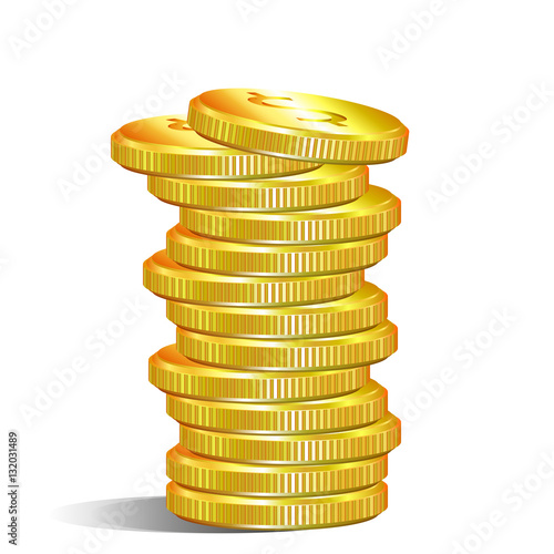 pile of gold dollar coins