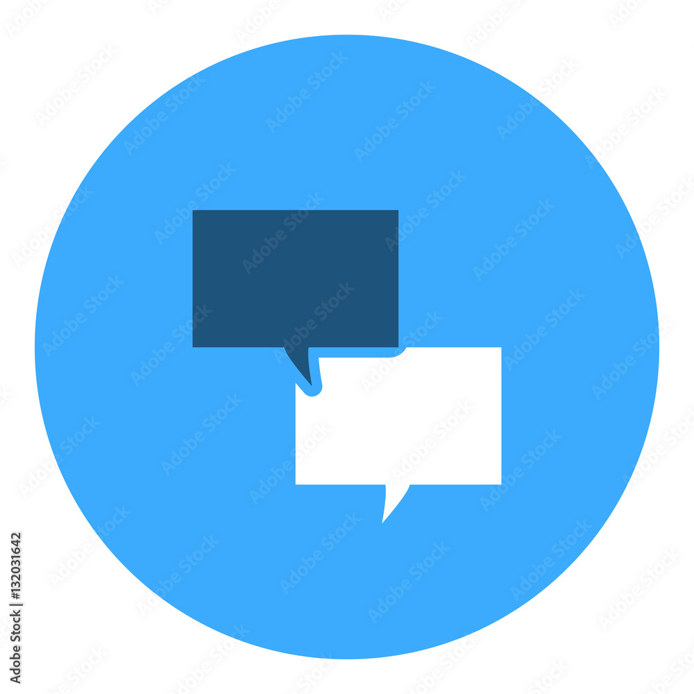 Text message icon - Rounded glyph style - Dark blue, light blue and white Text message icon - Rounded glyph style - Dark blue, light blue and white