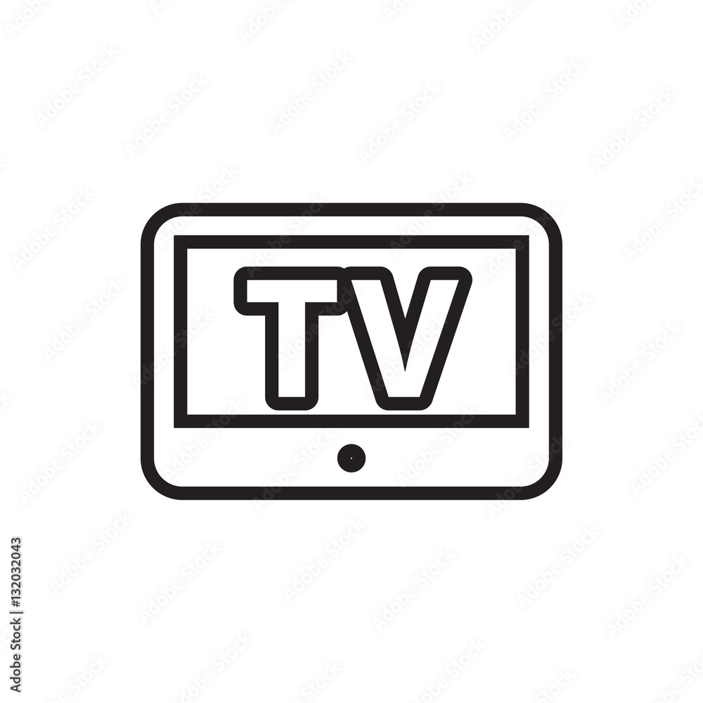 TV icon illustration TV icon illustration