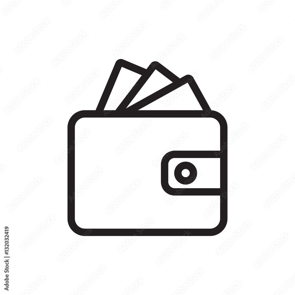Wallet icon illustration Wallet icon illustration