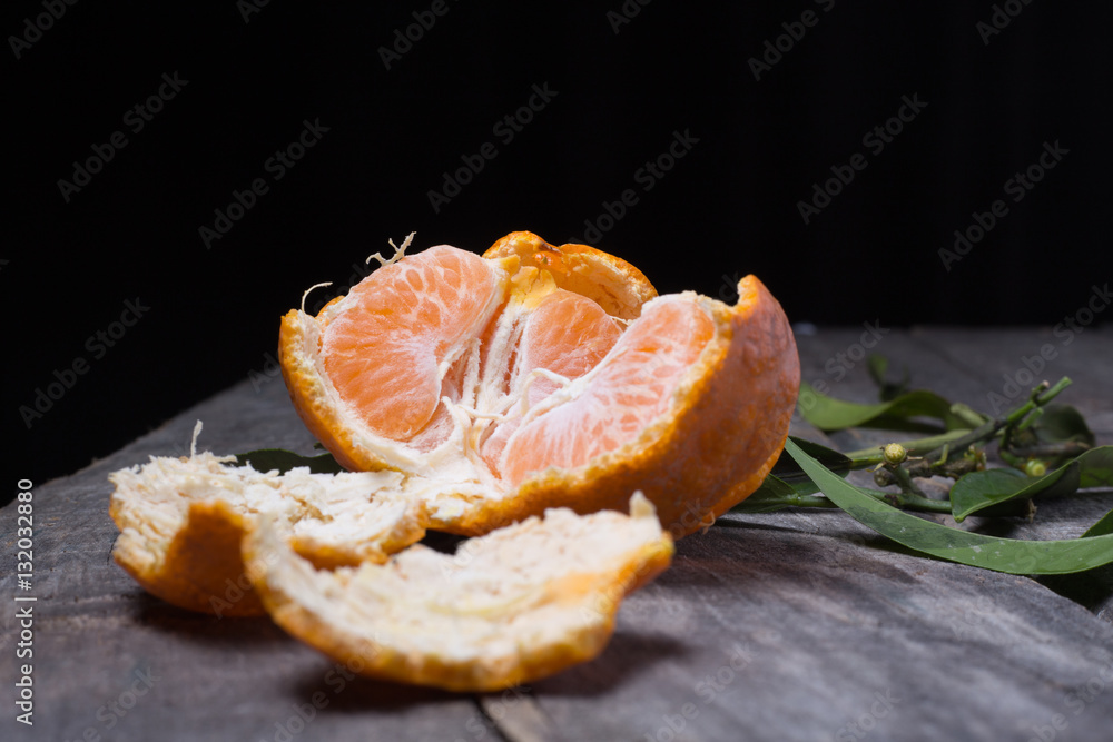 Ripe fresh tangerines