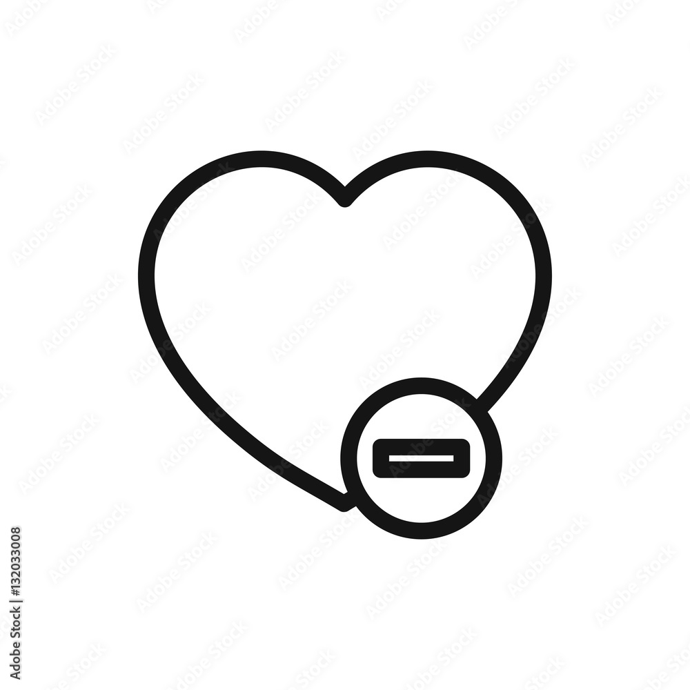 minus favorite icon illustration minus favorite icon illustration