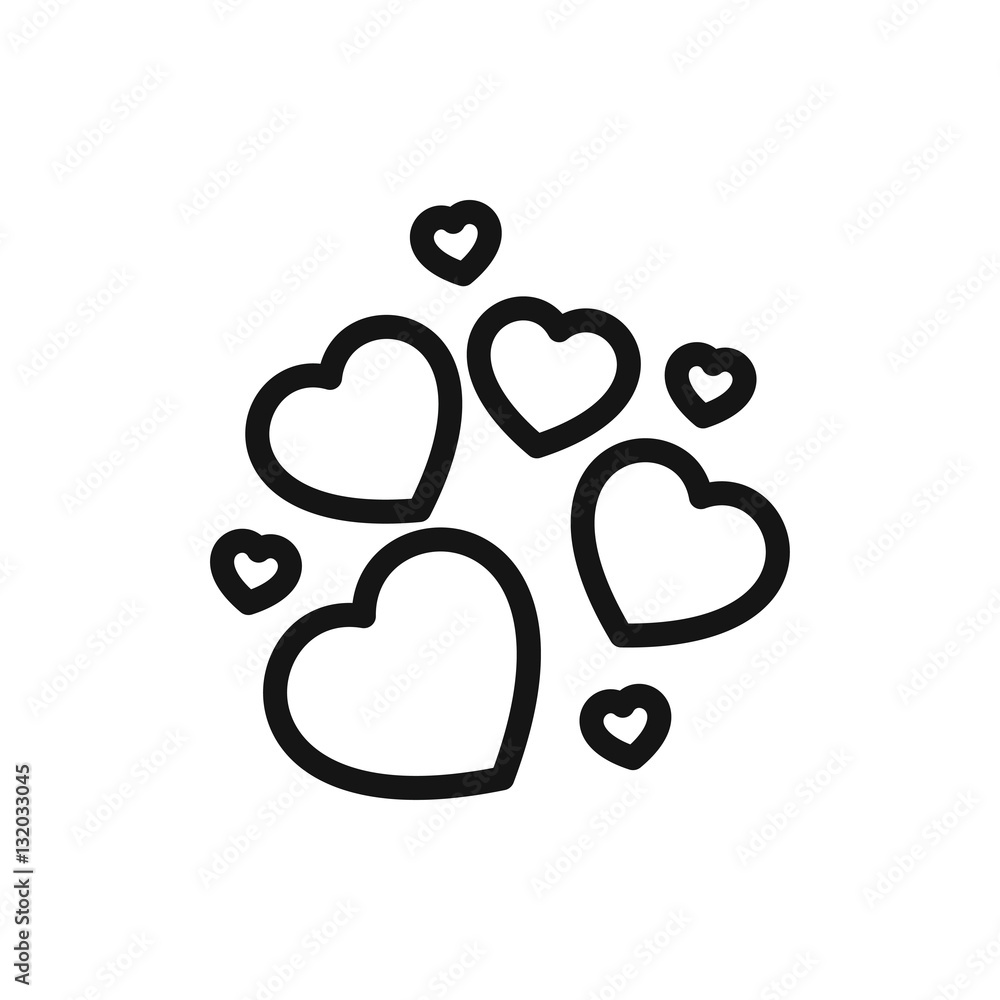 Obraz premium heart icon illustration