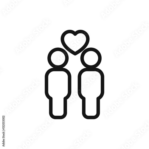 gay couple icon illustration