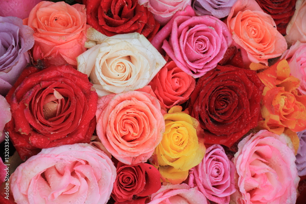 Mixed wedding roses Mixed wedding roses