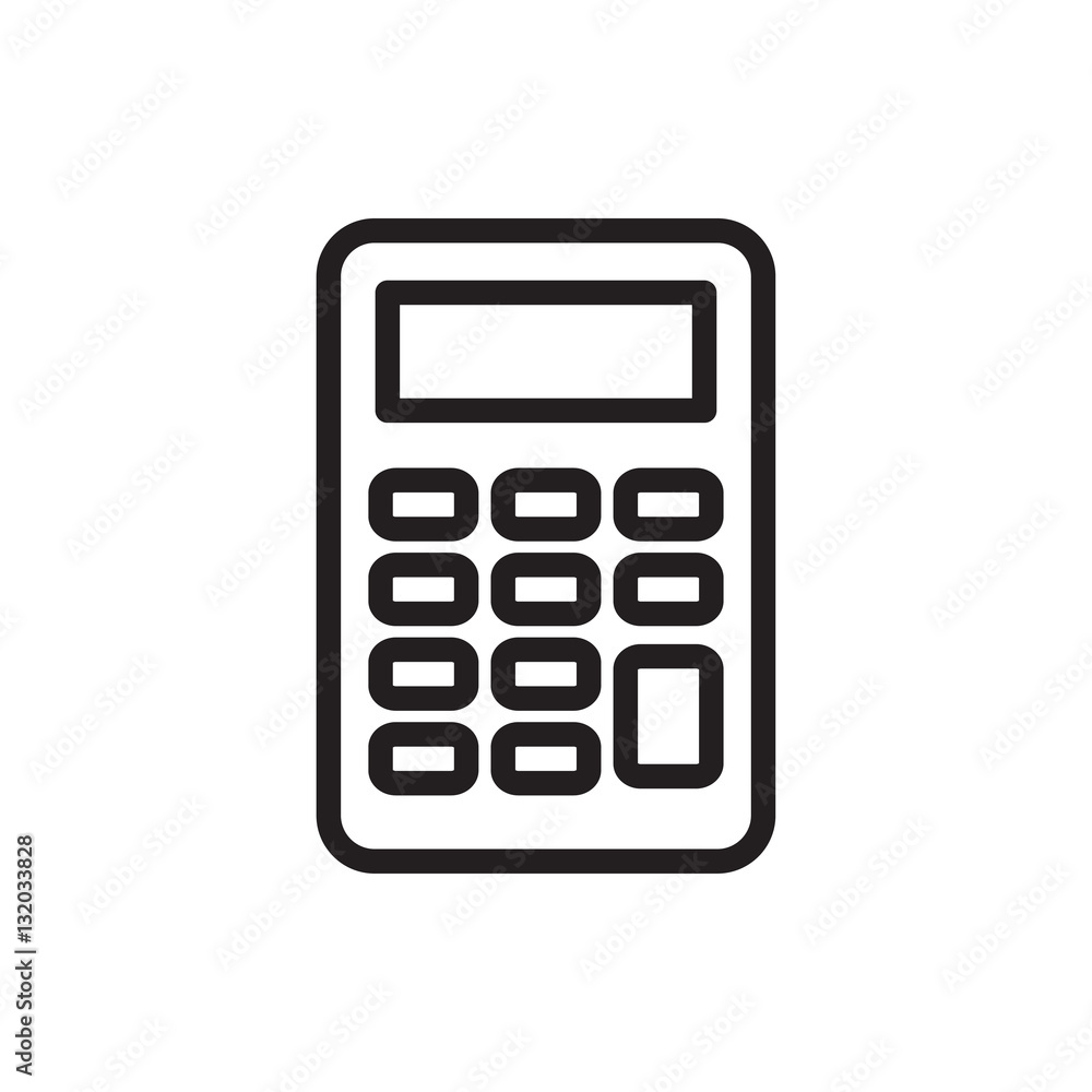 calculator icon illustration - obrazy, fototapety, plakaty 