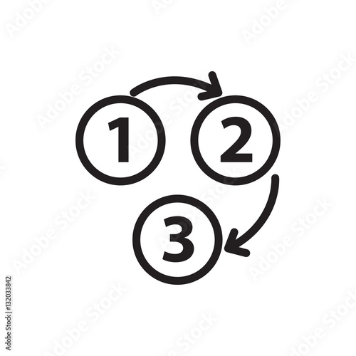 1 2 3  icon illustration