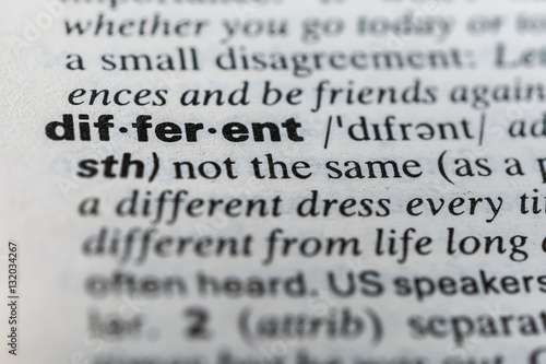 Definition of the word different