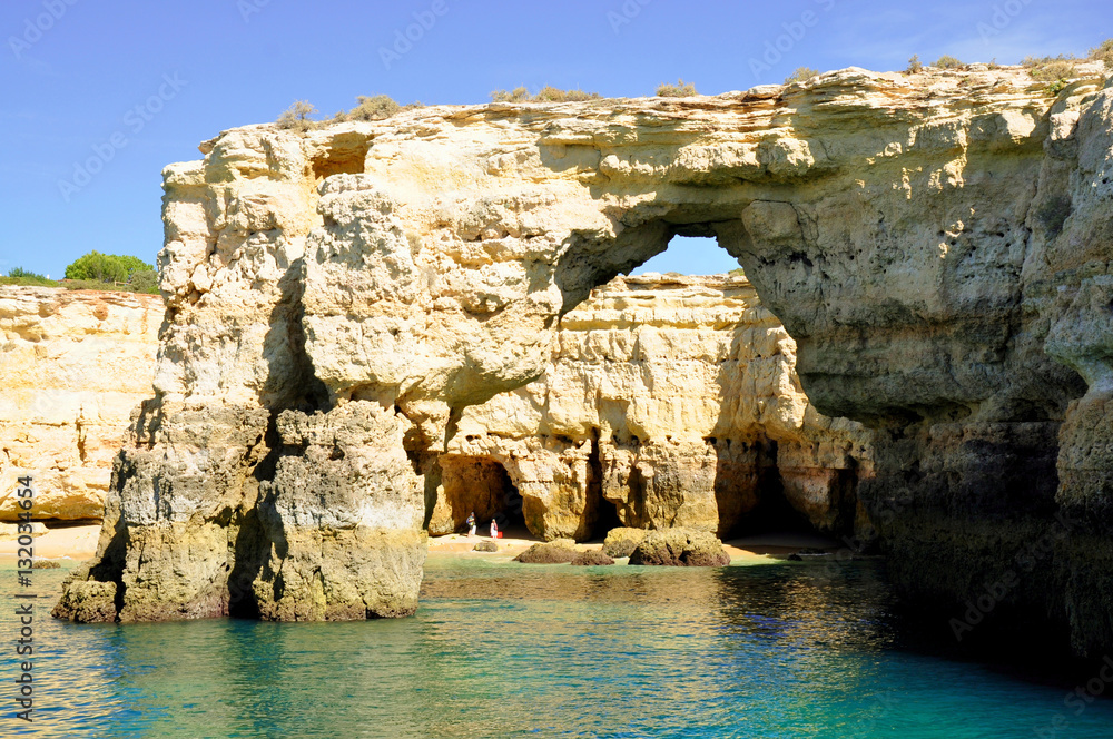 Beautiful arch coastline in Portugal, Algarve, 