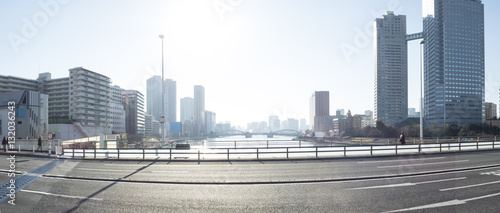 東京風景（佃大橋から勝鬨橋方面）