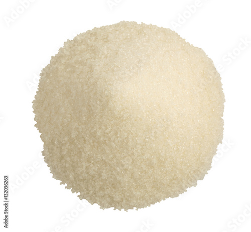 Heap Of White Granulated Sugar Isolated