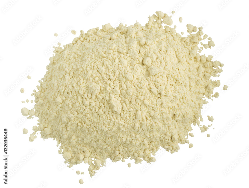 Handful Of White Flour Top View Handful Of White Flour Top View