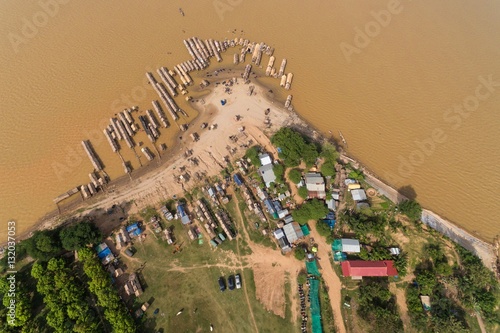 Silk Island Phnom Penh Cambodia Aerial Drone Photo photo