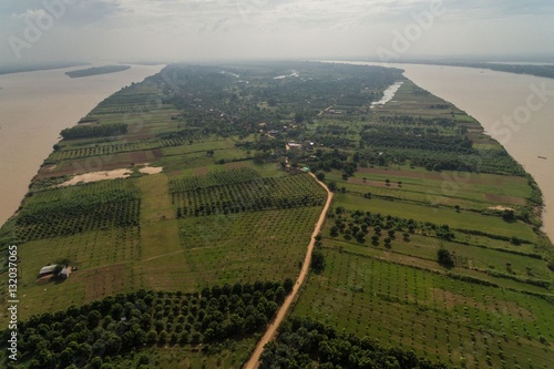 Silk Island Phnom Penh Cambodia Aerial Drone Photo photo