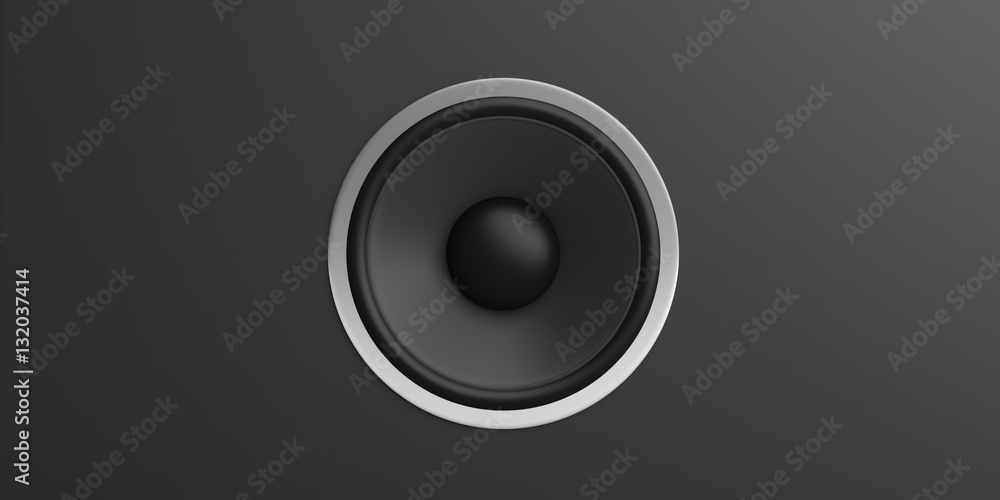 Speaker on black background. 3d illustration Speaker on black background. 3d illustration