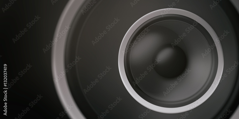 Speaker on black background. 3d illustration Speaker on black background. 3d illustration