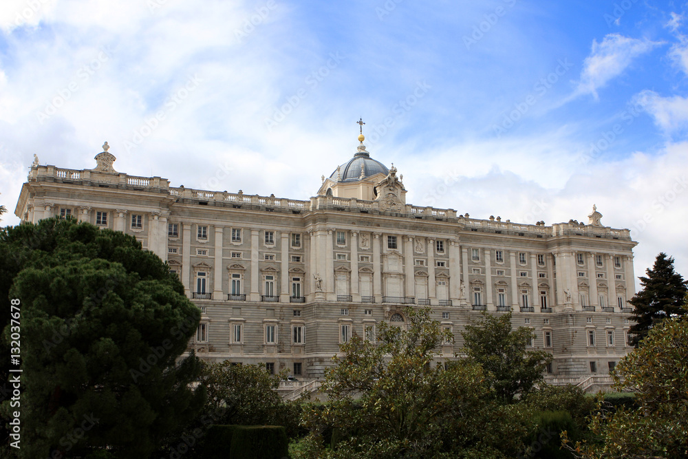 The Royal Palace of Madrid, the official residence of the Spanish Royal Family, used for state ceremonies