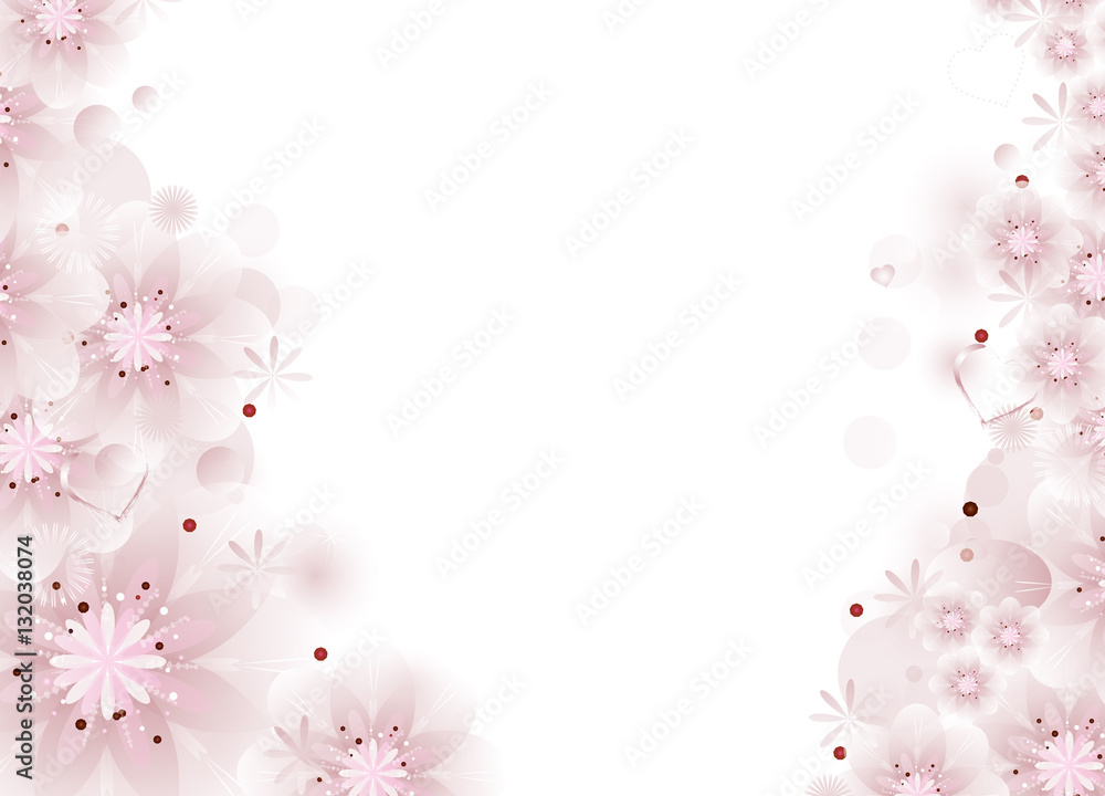 Hintergrund für Valentinstag-
zarte rosa Blüten.