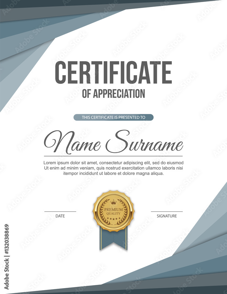 Fototapeta premium Vector certificate template.