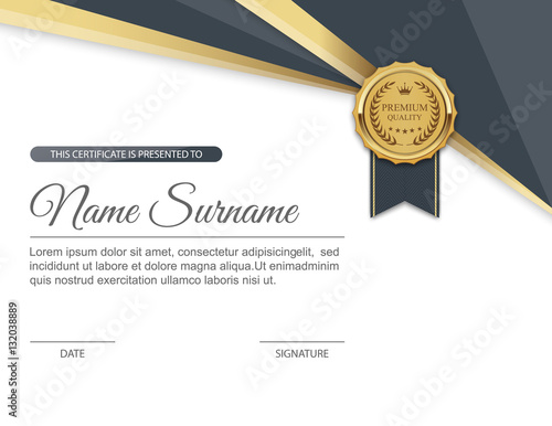 Vector certificate template.