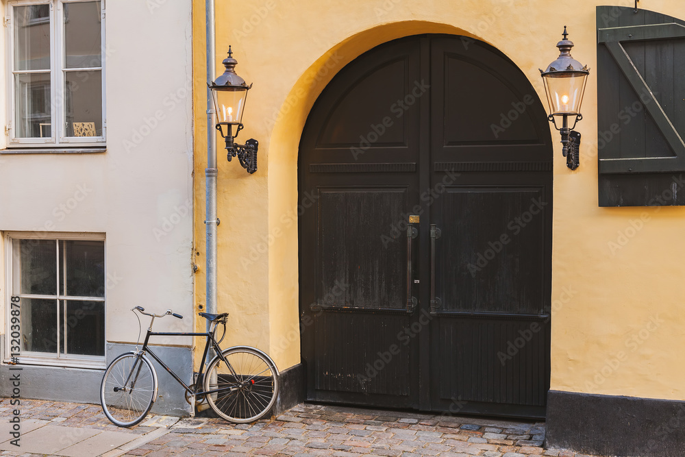 Old gate and bike Old gate and bike