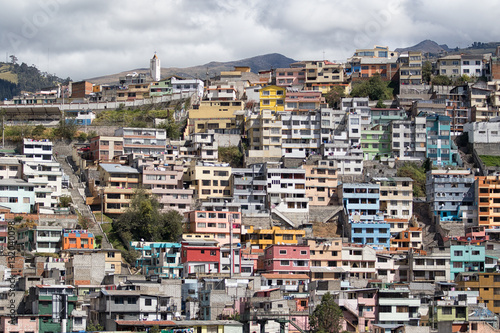 most of the residential neighborhoods in Quito Ecuador are on a steep hill © Barna Tanko