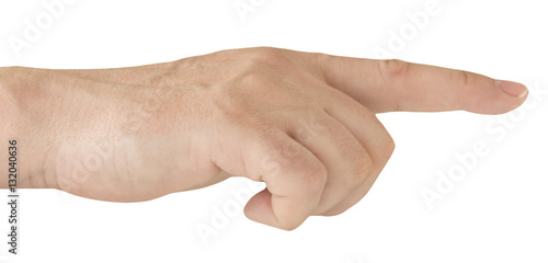 Hand and white background