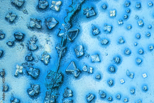 Tableau sur toile microcrystals in dried dyestuff