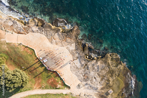 Holiday in Lanterna Croatia Aerial Drone Photo