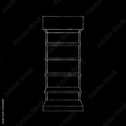 Empty showcase.Isolated on ...