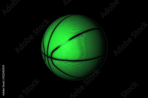 Basketball in futuristic Hologram Style. Nice 3D Render   © bombastic80