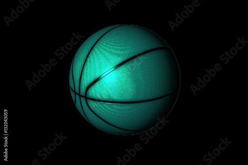 Basketball in futuristic Hologram Style. Nice 3D Render   © bombastic80