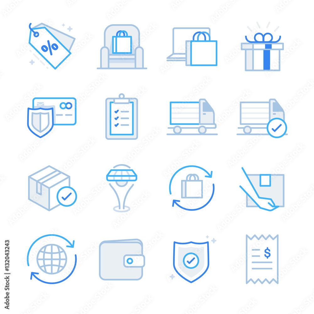 E-commerce and Shopping icons set 2