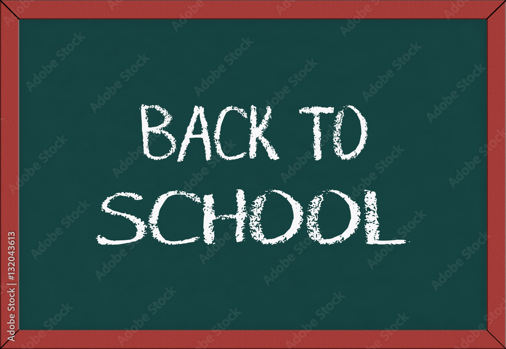 Green school chalkboard with written sentence space Green school chalkboard with written sentence space