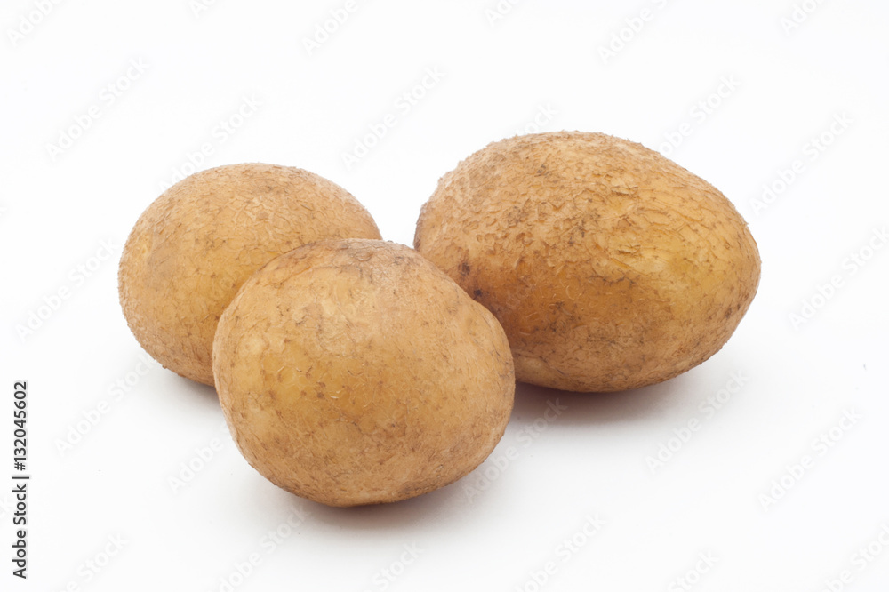 Quality of potatoes vinetta. Potatoes isolated on white backgrou Quality of potatoes vinetta. Potatoes isolated on white backgrou