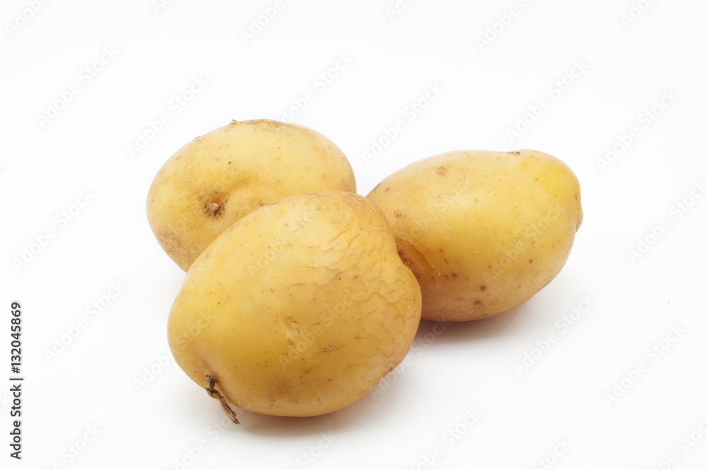 Potatoes isolated on white background Potatoes isolated on white background