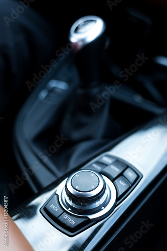 Menu button and shift gear stick