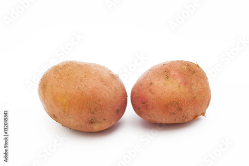 Kuroda potato varieties. Potatoes isolated on white background