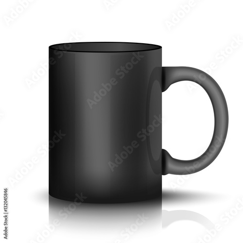 Realistic classic black cup