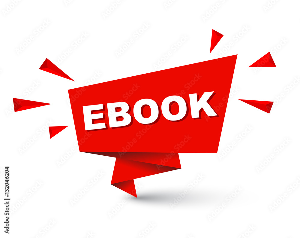 Red easy vector illustration isolated paper bubble banner ebook. This element is well adapted for web design. Red easy vector illustration isolated paper bubble banner ebook. This element is well adapted for web design.