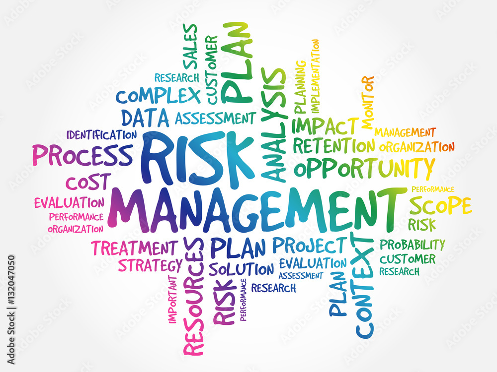 Fototapeta premium Risk Management word cloud, business concept