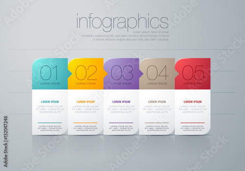 Moderne Vektor Darstellung Diagramme und Grafiken mit Balken