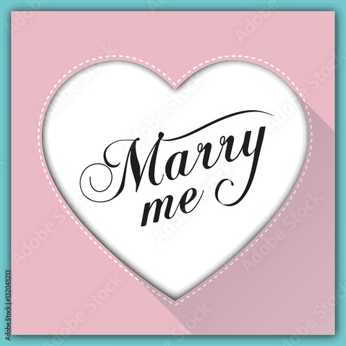 marry me calligraphy card