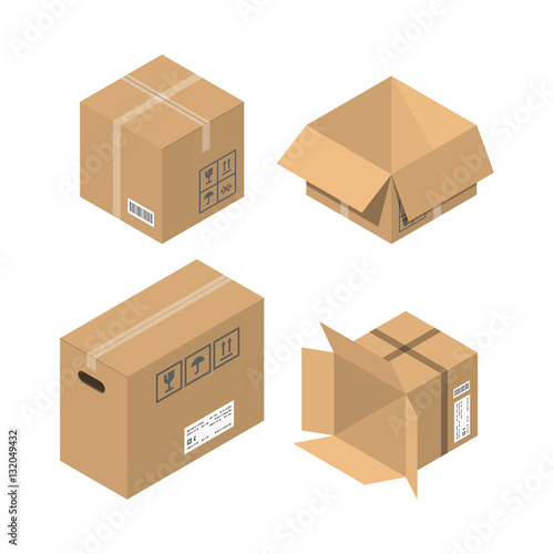 Move service box vector illustration