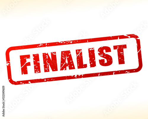 finalist text buffered on white background photo