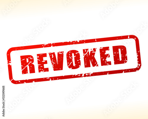 revoked text buffered on white background