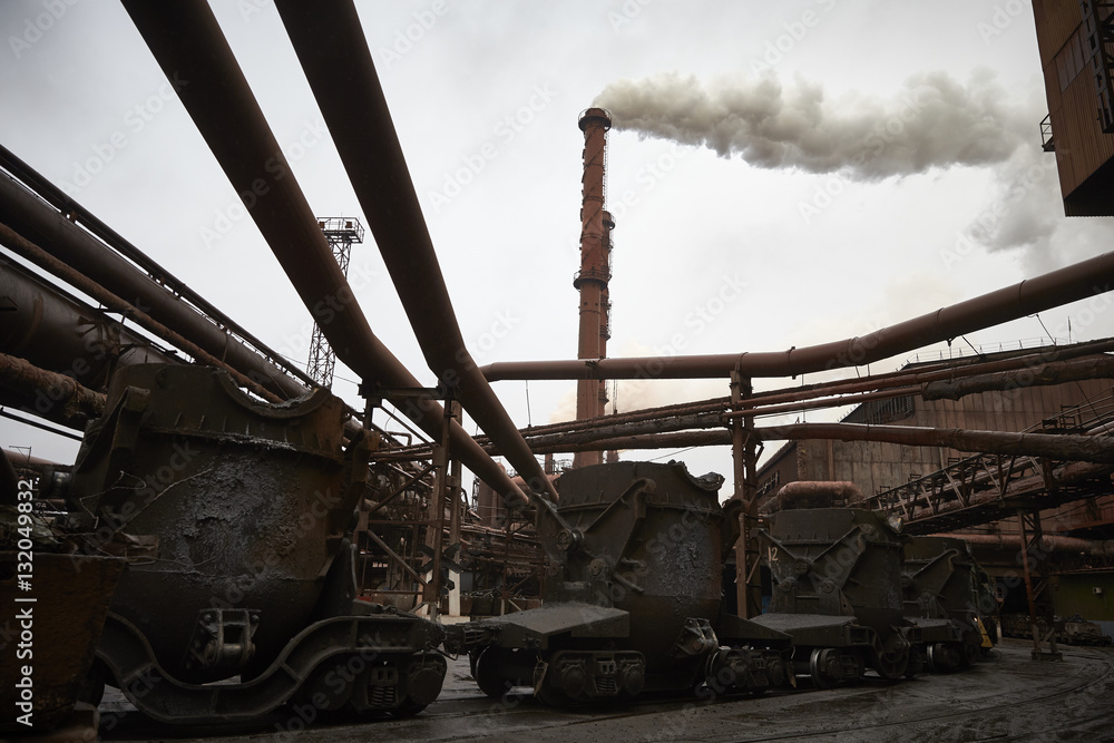 Fototapeta premium General view of the old steel plant